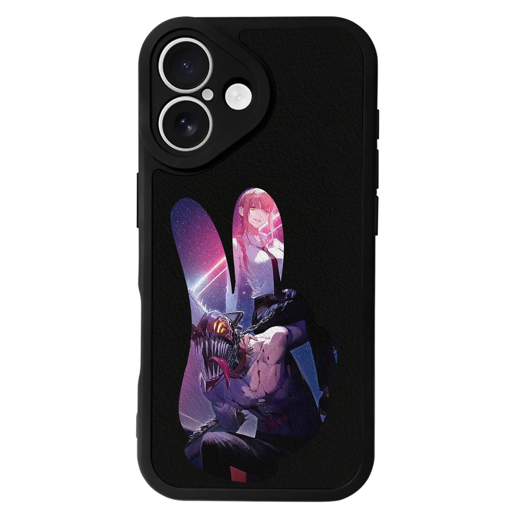 チェンソーマン グッズ,デンジ - IPhone 16シリーズ対応 ・ シリコンスマホケース ・ レザー調 ・ 高精度フィット ・ 耐衝撃 ・ ワイヤレス充電対応 ・ 精密カット